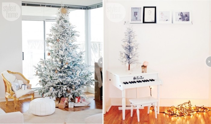 Flocked christmas trees Flocked christmas trees