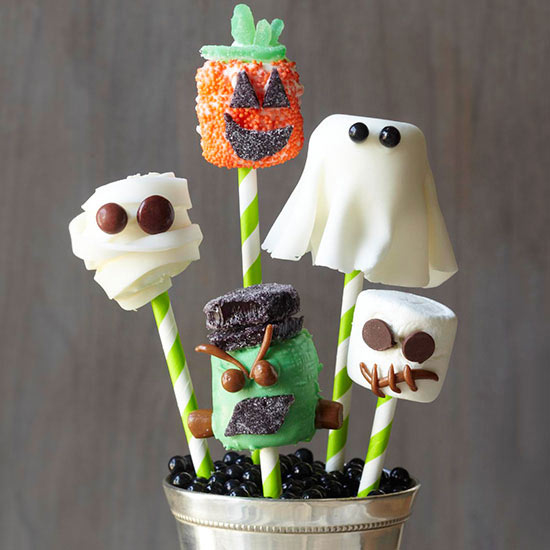 Halloween party marshmallow pops Halloween party marshmallow pops