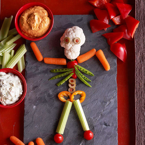 Veggie Skeleton with Double Dip