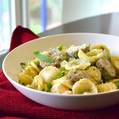 Parmesan Sausage Orecchiette Parmesan Sausage Orecchiette