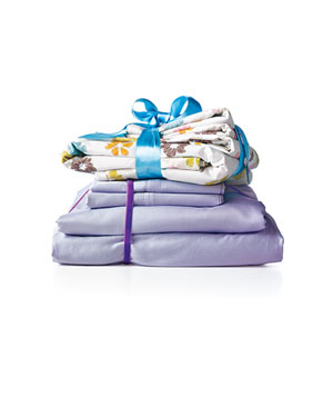 Ribbon tied around sheet sets