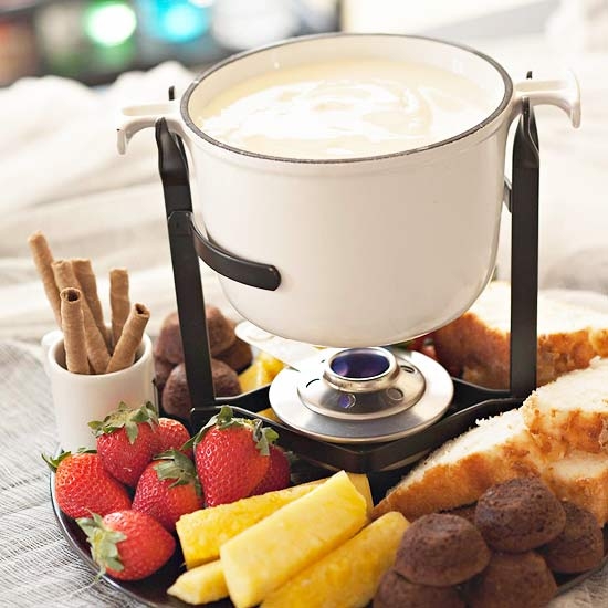 White slime fondue