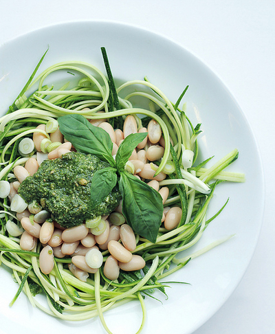 Cannellini Beans, Courgettes and Basil