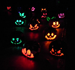 Colorful jack o lantern