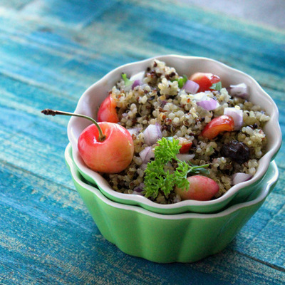 Toasted quinoa salad. Fat free
