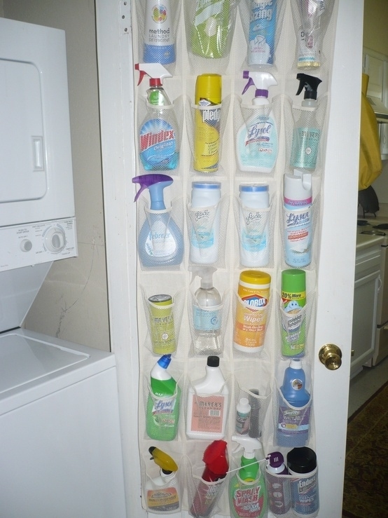 Shoe organizer for toys or cleaning supplies