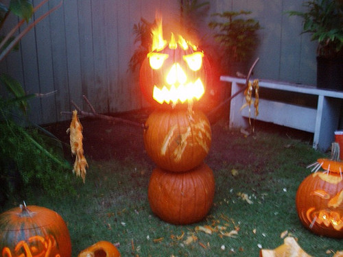 Flaming jack o lantern Flaming jack o lantern