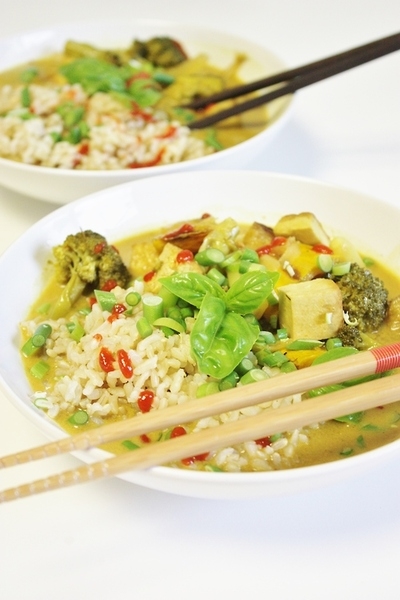 Yellow curry with tofu and veg Yellow curry with tofu and veg