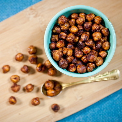 Maple Glazed Cinnamon Roasted Chickpeas