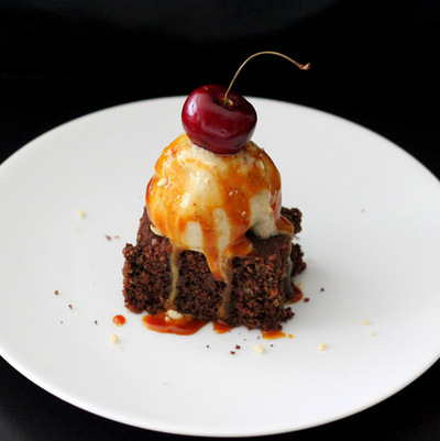 Chai Ice cream brownie sundae