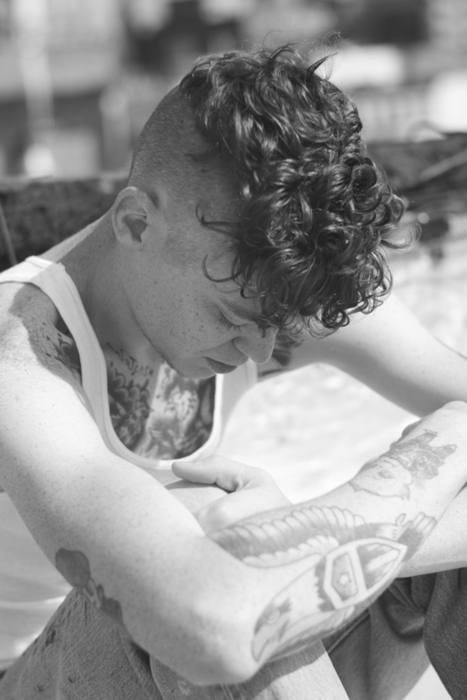 Faded short cut with curls
