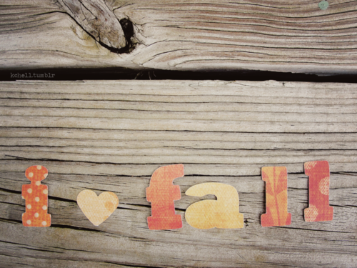 I love fall