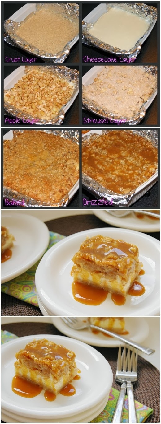 DIY caramel apple squares