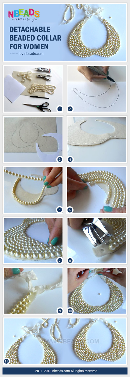 Detachable Beaded Collar for Women Detachable Beaded Collar for Women