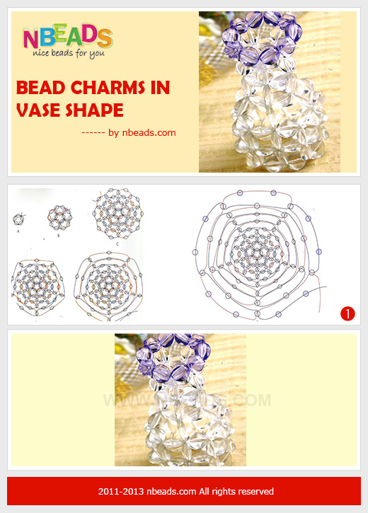 Bead charms in vase shape Bead charms in vase shape