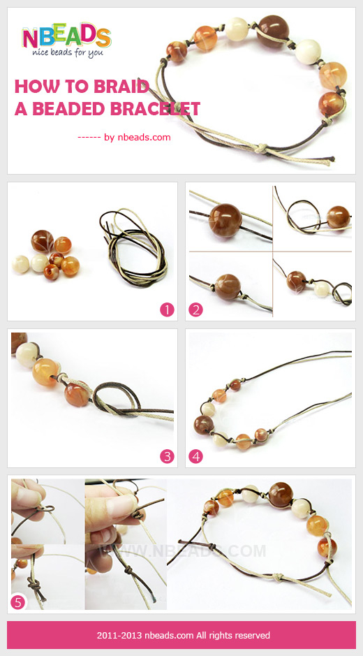 How to braid a beaded bracelet