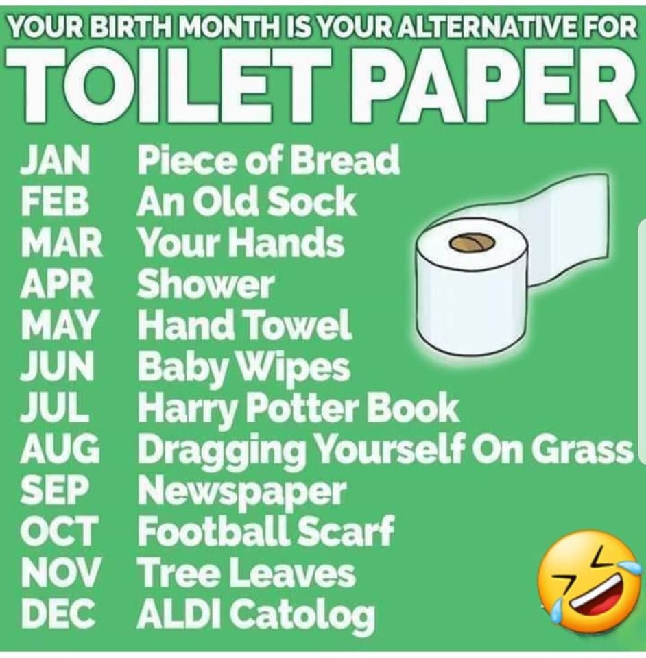 Your Birth Month Is Your Alternative For Toilet Paper Pictures, Photos