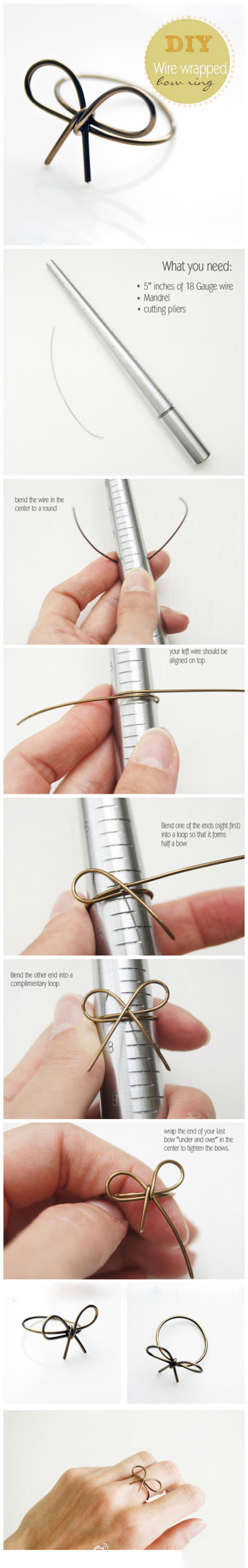 DIY Wire Bow Ring