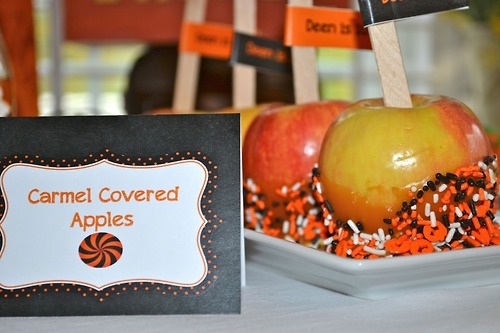 Caramel covered apples