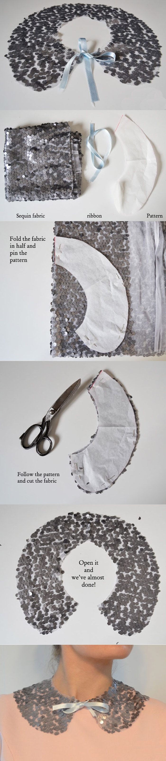 DIY Peter Pan collar necklace DIY Peter Pan collar necklace