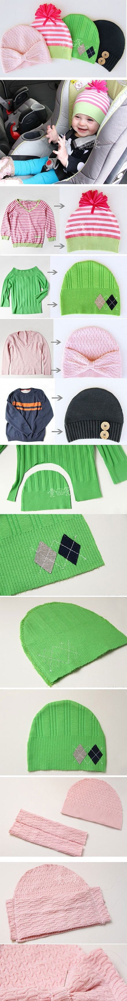 DIY Shirts into Hats DIY Shirts into Hats