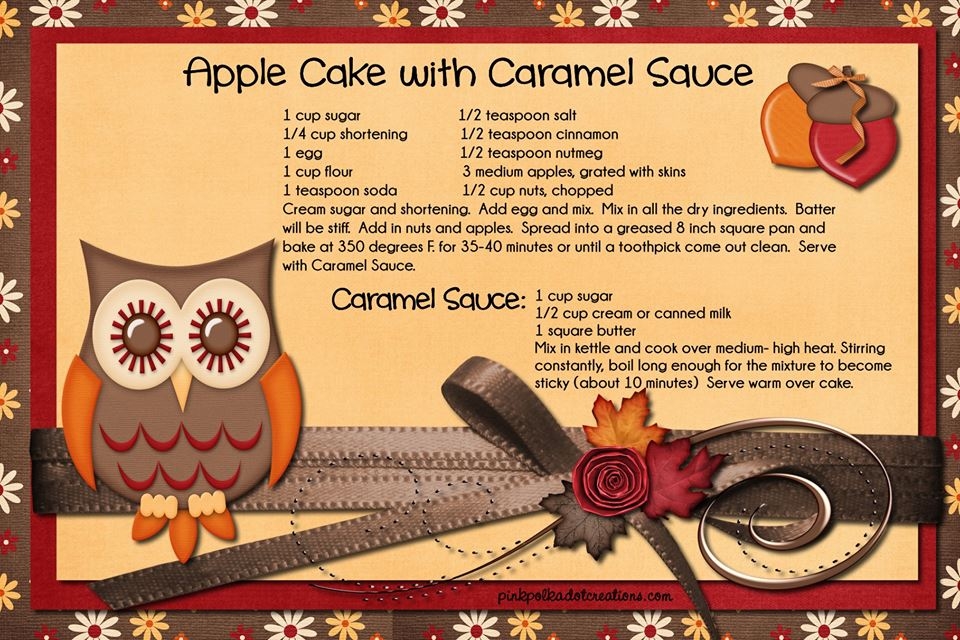 Apple Cake w/Caramel Sauce Recipe