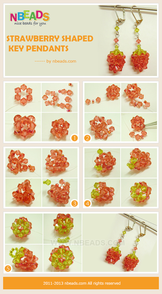 Strawberry Shaped Key Pendants
