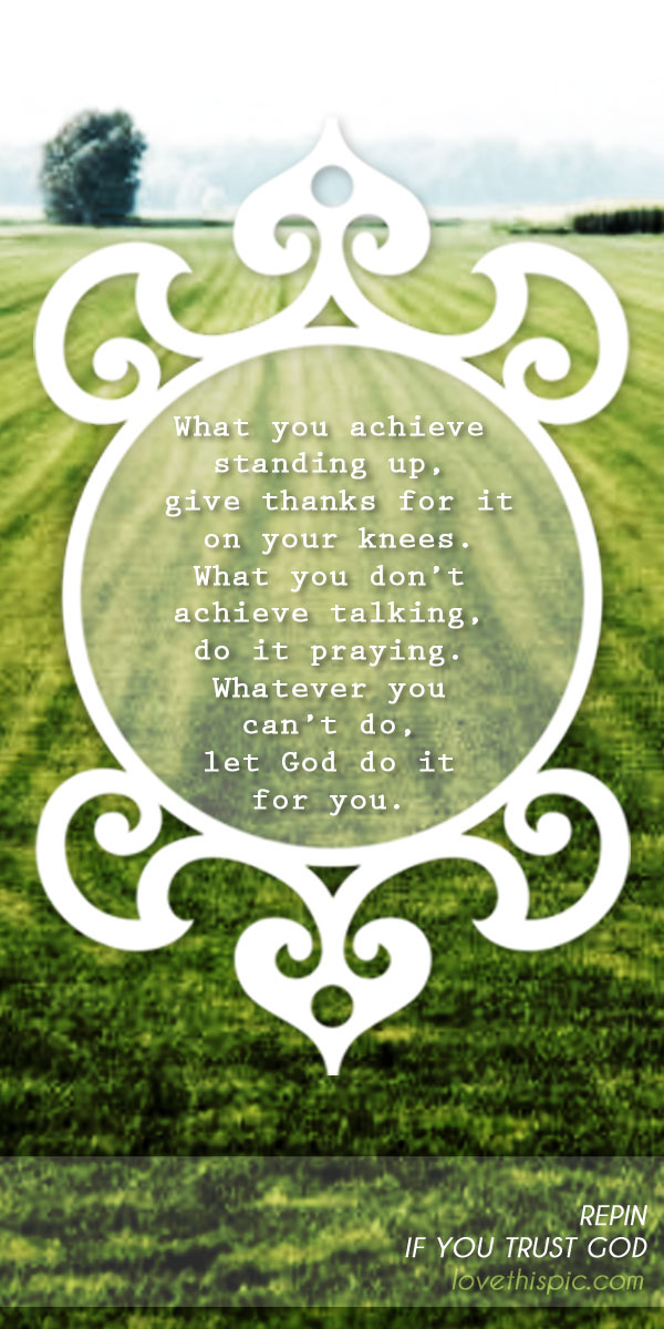 Let God do it Let God do it