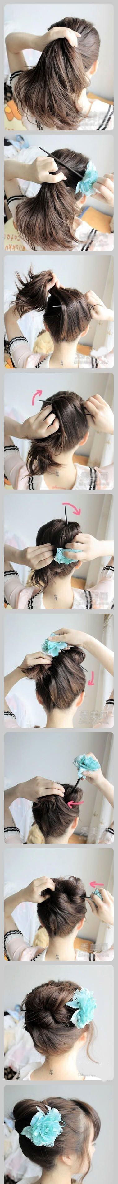 diy updo hair style
