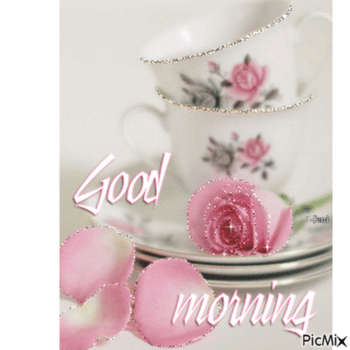 Pink Tea Cup Good Morning Gifs Pictures, Photos, and Images for