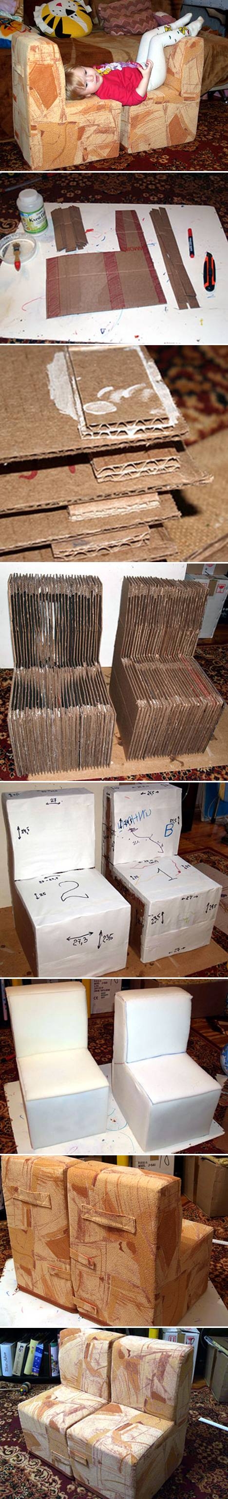 DIY Cardboard Child Chair DIY Cardboard Child Chair