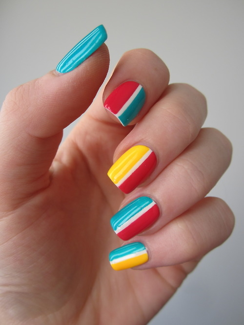 China Glaze Stripe Nails