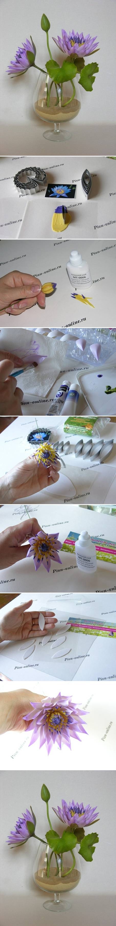 DIY Polymer Clay Lotus Flower DIY Polymer Clay Lotus Flower