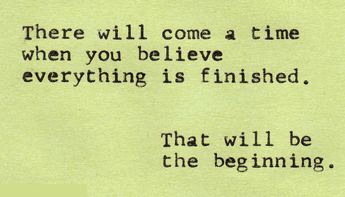 That will be the beginning