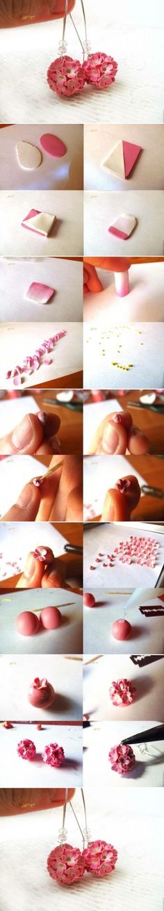 DIY Flower Ball Earrings DIY Flower Ball Earrings