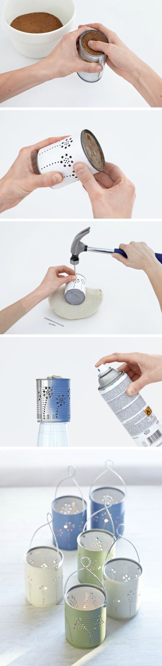 DIY Decorative Tin Lanterns