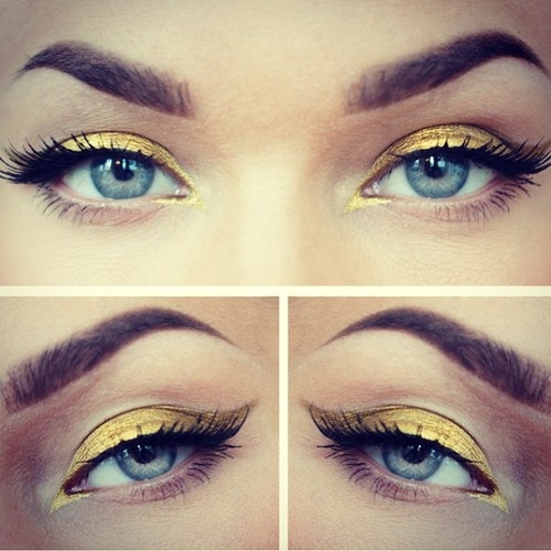 Gold eyeshadow Gold eyeshadow