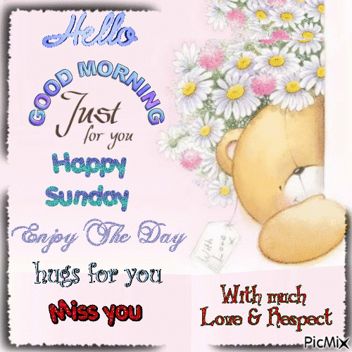 Flowers Just For You. Happy Sunday, Enjoy Your Day. Hugs For You. Miss