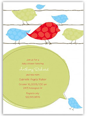 Bird motif invitation Bird motif invitation