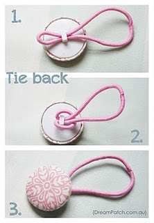 DIY Button Hair Tye