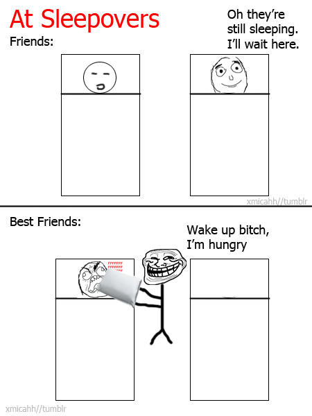 At sleepovers