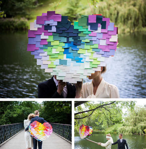 Post it heart pinata