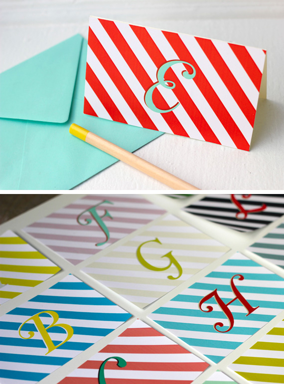 Printable monogram cards Printable monogram cards