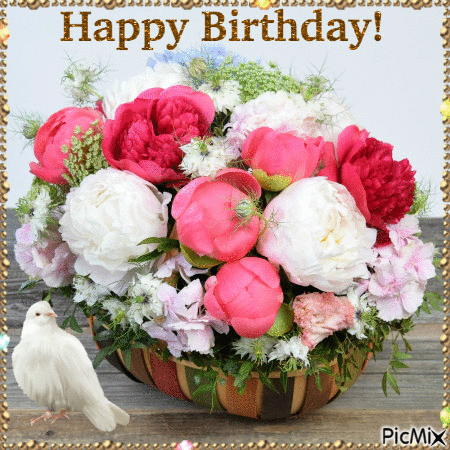 Happy Birthday Peonies Pictures, Photos, and Images for Facebook