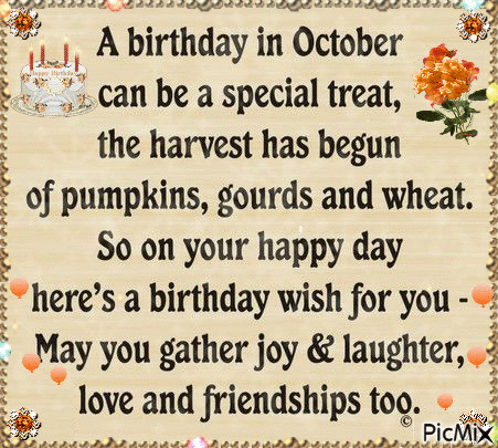 A Birthday In October Pictures, Photos, and Images for Facebook, Tumblr