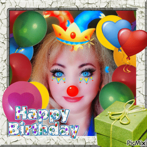 Clown Girl Happy Birthday Gif Pictures, Photos, and Images for Facebook