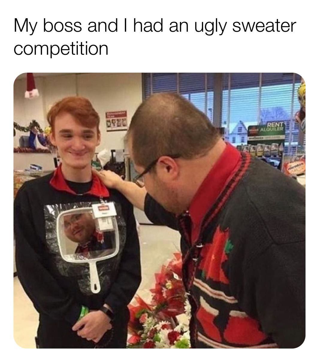 My Boss And I Had An Ugly Sweater Competition Pictures, Photos, and Images for Facebook, Tumblr My Boss And I Had An Ugly Sweater Competition Pictures, Photos, and Images for Facebook, Tumblr