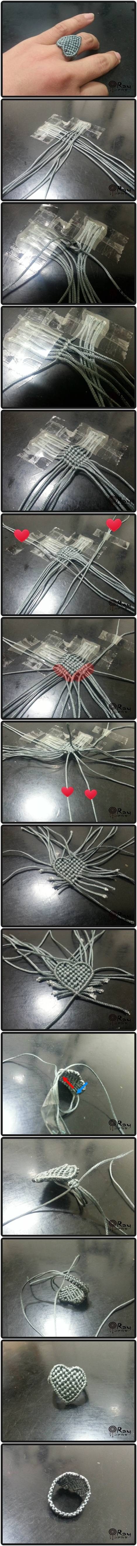 DIY Chinese Knot Heart Ring