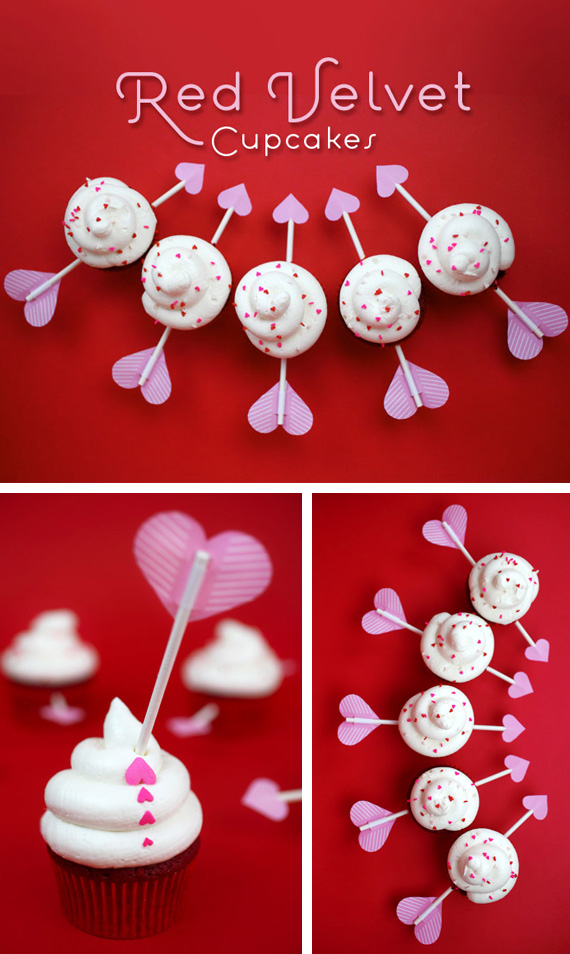 Cupid arrow cupcakes