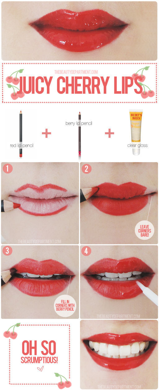 DIY Juicy Cherry Lips DIY Juicy Cherry Lips